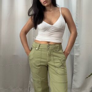 Olive Green Utility Cargo Pants – Y2K Streetwear Style - Urban Outfitters